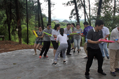 团市委党支部开展“两学一做”党员素质拓展训练活动