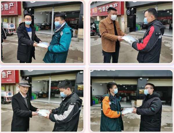 团市委开展“快递从业青年服务月”送防疫用品活动