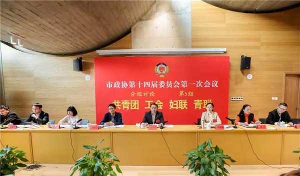 市委常委、统战部部长吴财锋参加市政协共青团、工会、妇联、青联界别讨论