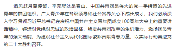 为全面建设社会主义现代化国际瓷都奉献青春力量