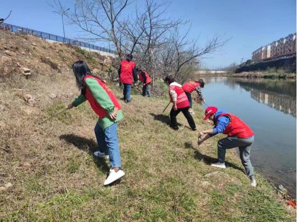 团市委开展“文明单位创建”暨“河小青”志愿服务活动