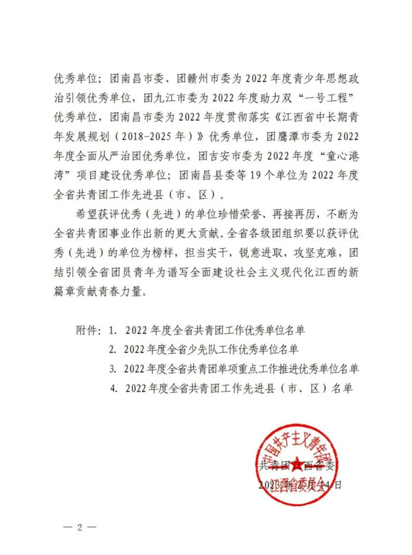喜报！共青团昌江区委获团省委表彰